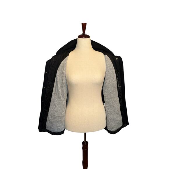 Roots Women’s Hybrid Mixed Media Black Puffer Jacket Size L Winter‎ Coat - Picture 7 of 9